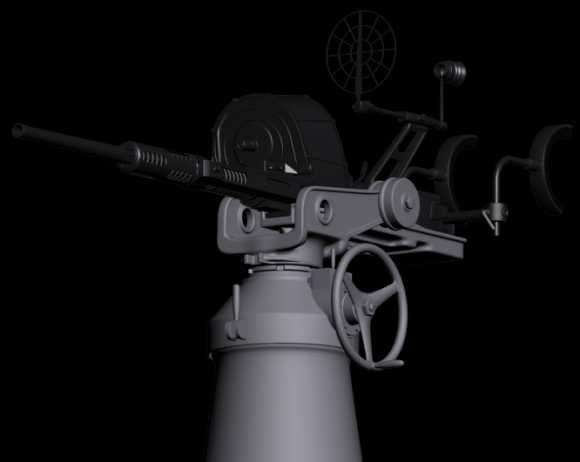 PT Boat Oerlikon 20mm AA Gun Mark 4 and Mark 4 Mount