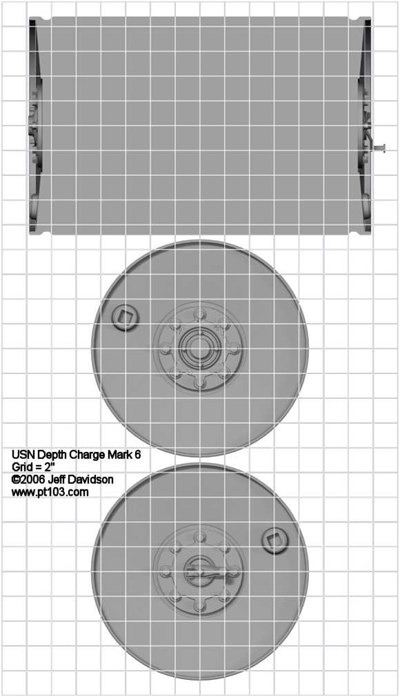 Depth Charge Mark 6 Dimensions