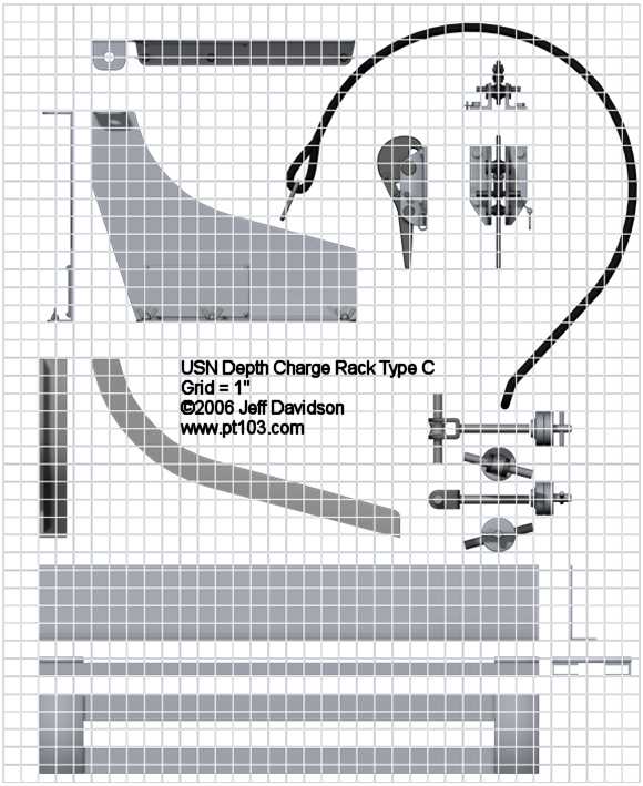 Depth Charge Mark 6 Type C Track Dimensions