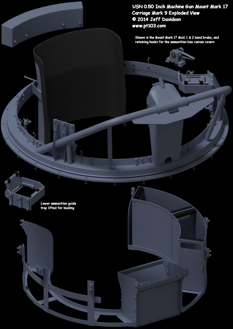 PT Boat Browning .50 Cal M2 Twin Mount Mark 17