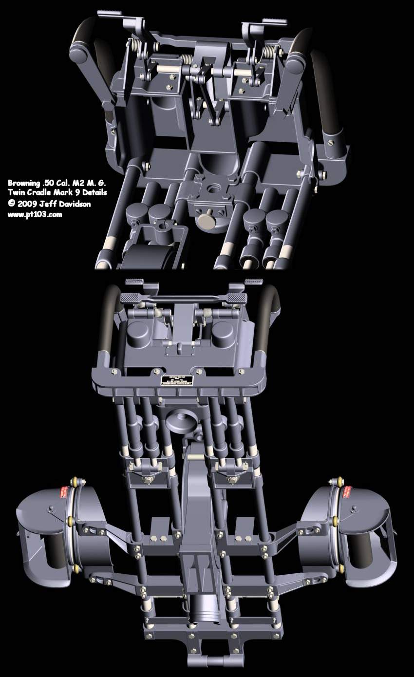 ELCO 103 Class PT Boat Turret Twin .50 Cal. Cradle Mk 9 Details
