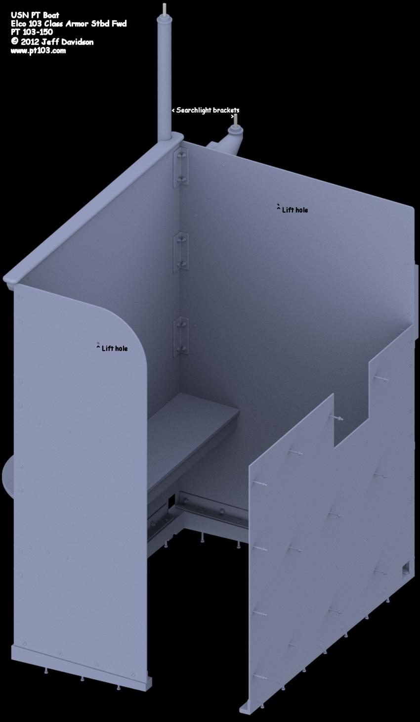 Elco PT Boat 103 Class Armor Perspective