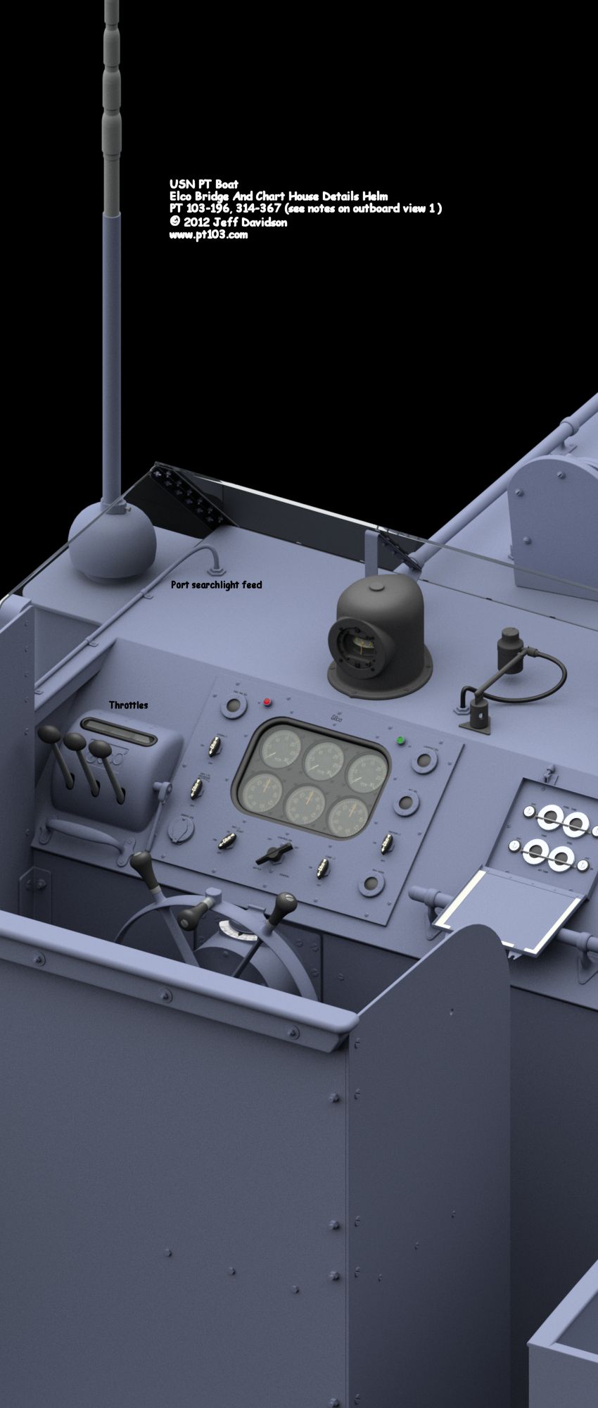 Elco PT Boat 103 Class Bridge And Chart House Details