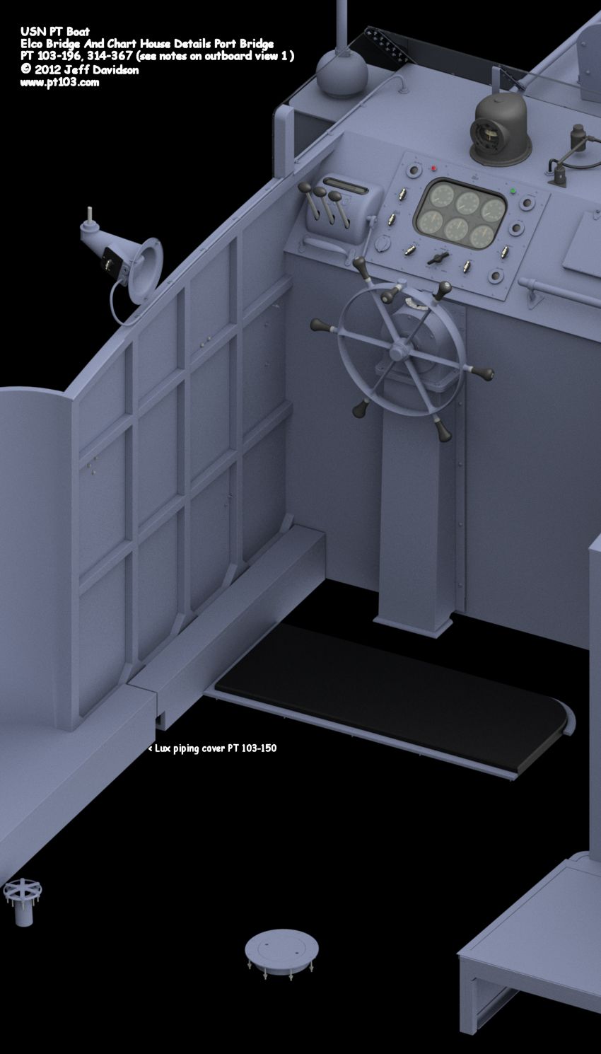 Elco PT Boat 103 Class Bridge And Chart House Details