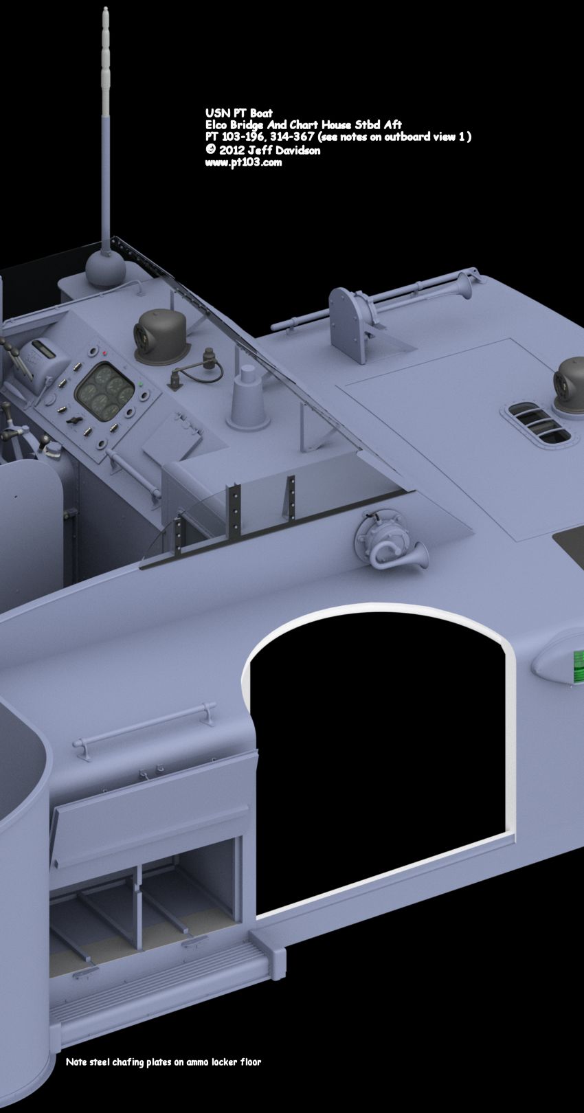 Elco PT Boat 103 Class Bridge And Chart House