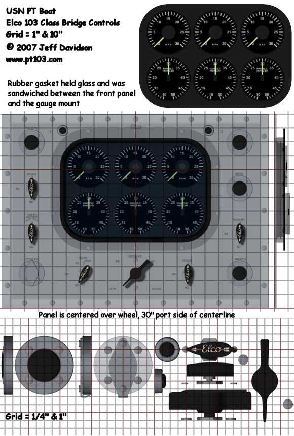 Elco PT Boat 103 Class Console Dimensions