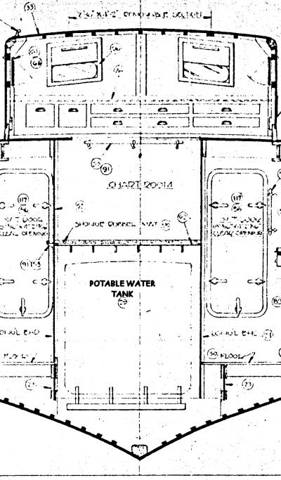 PT Boat Elco 103 Class Dwg Bulkhead 28