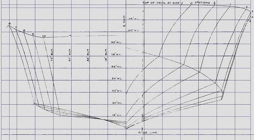 PT Boat Line Drawings