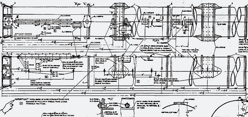 Elco PT Boat 103 Class Torpedo Tube Drawing