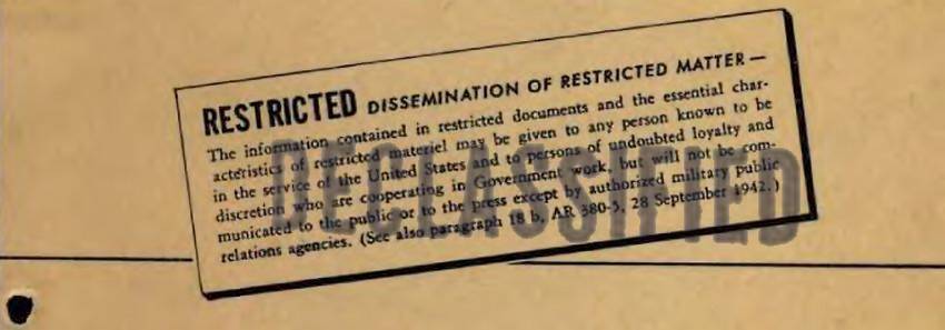 World War II Restricted Stamp
